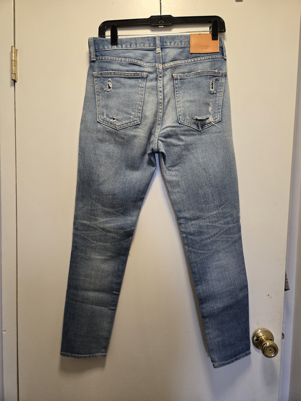 MOUSSY Vintage High Rise Distressed Jeans Light Wash - Picture 2 of 7